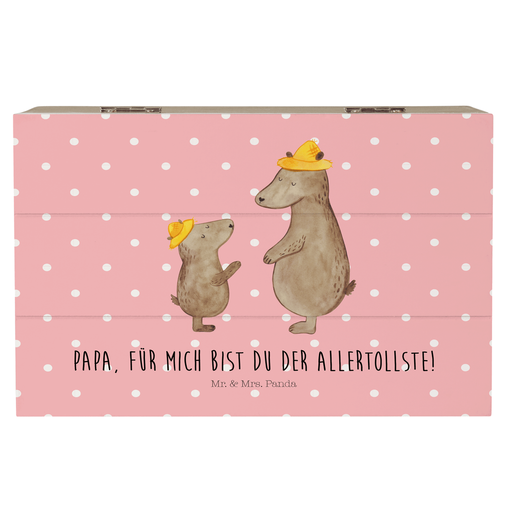 Holzkiste Bären mit Hut Holzkiste, Kiste, Schatzkiste, Truhe, Schatulle, XXL, Erinnerungsbox, Erinnerungskiste, Dekokiste, Aufbewahrungsbox, Familie, Vatertag, Muttertag, Bruder, Schwester, Mama, Papa, Oma, Opa, Bär, Bären, Vater, Papi, Paps, Dad, Daddy, Lieblingsmensch, Sohn, Söhne, Kind, Kinder, Vater-Sohn, Family, Vorbild