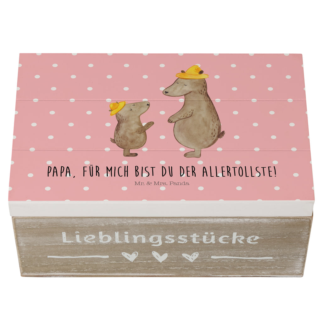 Holzkiste Bären mit Hut Holzkiste, Kiste, Schatzkiste, Truhe, Schatulle, XXL, Erinnerungsbox, Erinnerungskiste, Dekokiste, Aufbewahrungsbox, Familie, Vatertag, Muttertag, Bruder, Schwester, Mama, Papa, Oma, Opa, Bär, Bären, Vater, Papi, Paps, Dad, Daddy, Lieblingsmensch, Sohn, Söhne, Kind, Kinder, Vater-Sohn, Family, Vorbild