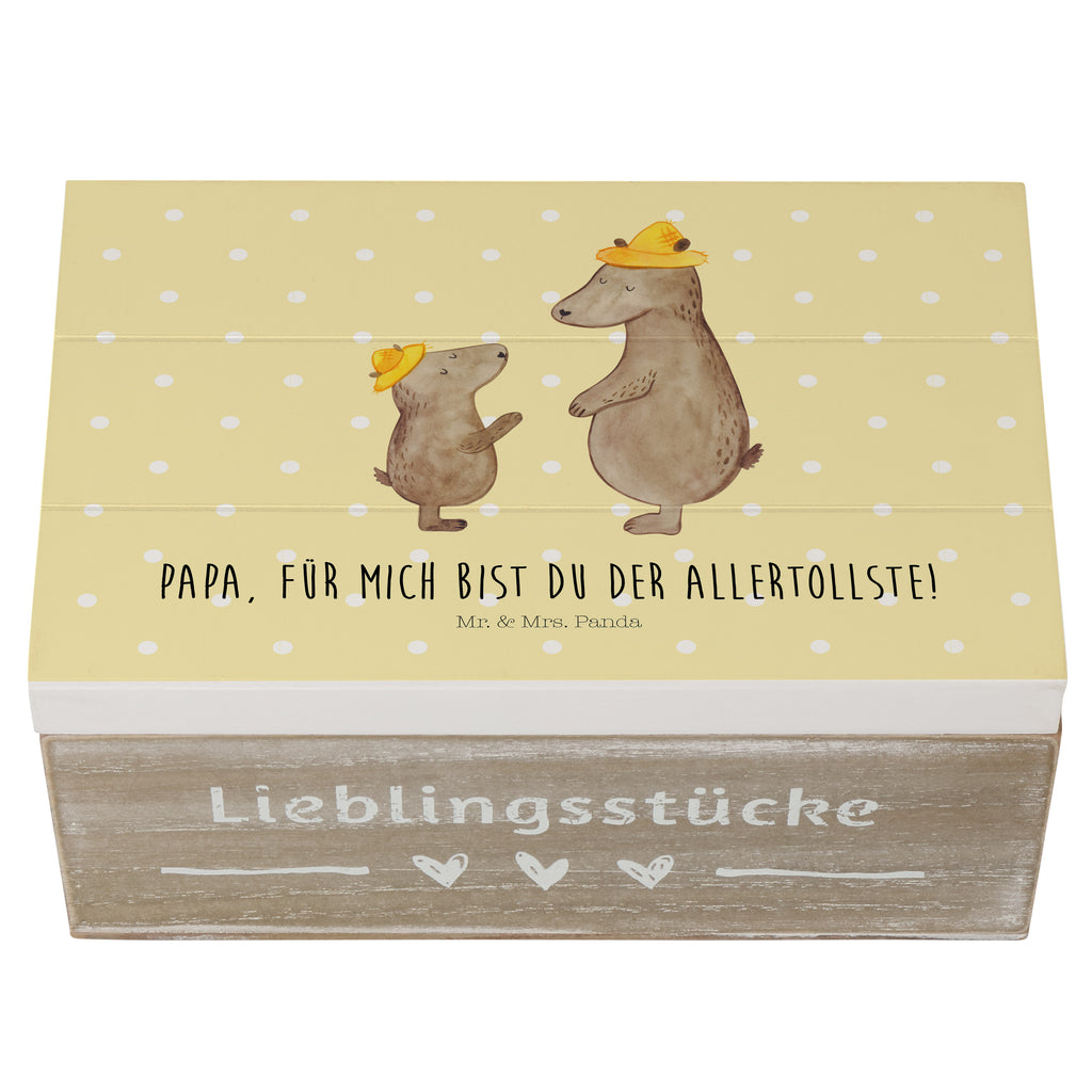 Holzkiste Bären mit Hut Holzkiste, Kiste, Schatzkiste, Truhe, Schatulle, XXL, Erinnerungsbox, Erinnerungskiste, Dekokiste, Aufbewahrungsbox, Familie, Vatertag, Muttertag, Bruder, Schwester, Mama, Papa, Oma, Opa, Bär, Bären, Vater, Papi, Paps, Dad, Daddy, Lieblingsmensch, Sohn, Söhne, Kind, Kinder, Vater-Sohn, Family, Vorbild