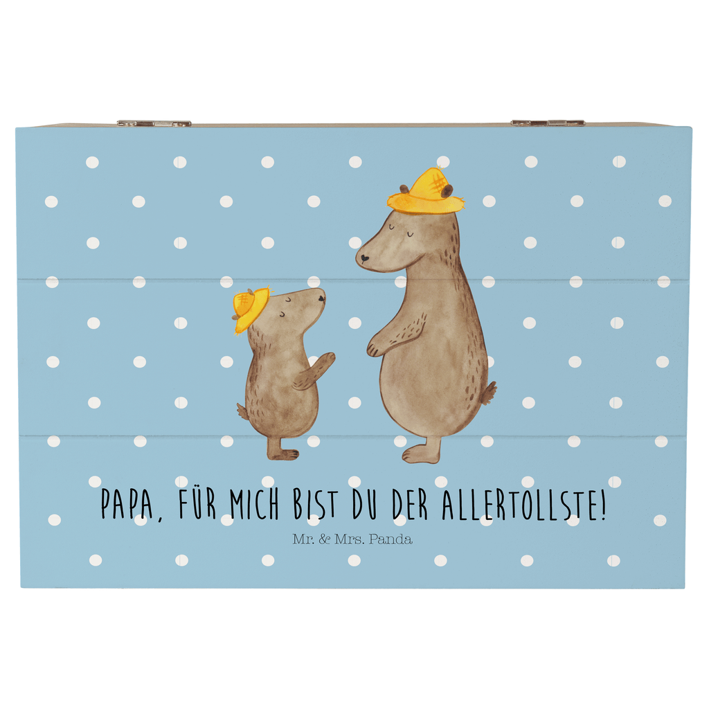 Holzkiste Bären mit Hut Holzkiste, Kiste, Schatzkiste, Truhe, Schatulle, XXL, Erinnerungsbox, Erinnerungskiste, Dekokiste, Aufbewahrungsbox, Familie, Vatertag, Muttertag, Bruder, Schwester, Mama, Papa, Oma, Opa, Bär, Bären, Vater, Papi, Paps, Dad, Daddy, Lieblingsmensch, Sohn, Söhne, Kind, Kinder, Vater-Sohn, Family, Vorbild