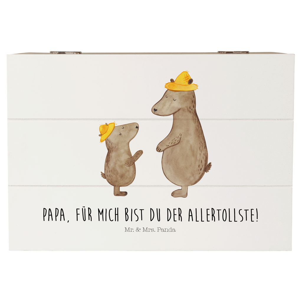 Holzkiste Bären mit Hut Holzkiste, Kiste, Schatzkiste, Truhe, Schatulle, XXL, Erinnerungsbox, Erinnerungskiste, Dekokiste, Aufbewahrungsbox, Familie, Vatertag, Muttertag, Bruder, Schwester, Mama, Papa, Oma, Opa, Bär, Bären, Vater, Papi, Paps, Dad, Daddy, Lieblingsmensch, Sohn, Söhne, Kind, Kinder, Vater-Sohn, Family, Vorbild