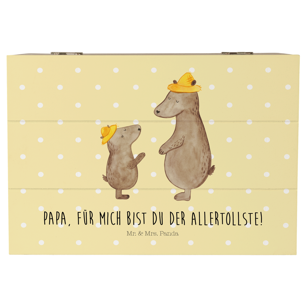 Holzkiste Bären mit Hut Holzkiste, Kiste, Schatzkiste, Truhe, Schatulle, XXL, Erinnerungsbox, Erinnerungskiste, Dekokiste, Aufbewahrungsbox, Familie, Vatertag, Muttertag, Bruder, Schwester, Mama, Papa, Oma, Opa, Bär, Bären, Vater, Papi, Paps, Dad, Daddy, Lieblingsmensch, Sohn, Söhne, Kind, Kinder, Vater-Sohn, Family, Vorbild
