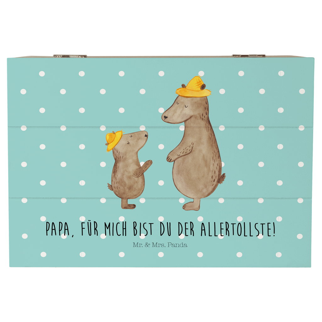 Holzkiste Bären mit Hut Holzkiste, Kiste, Schatzkiste, Truhe, Schatulle, XXL, Erinnerungsbox, Erinnerungskiste, Dekokiste, Aufbewahrungsbox, Familie, Vatertag, Muttertag, Bruder, Schwester, Mama, Papa, Oma, Opa, Bär, Bären, Vater, Papi, Paps, Dad, Daddy, Lieblingsmensch, Sohn, Söhne, Kind, Kinder, Vater-Sohn, Family, Vorbild