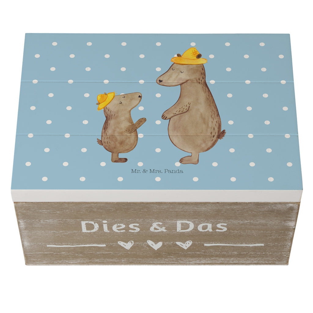 Holzkiste Bären mit Hut Holzkiste, Kiste, Schatzkiste, Truhe, Schatulle, XXL, Erinnerungsbox, Erinnerungskiste, Dekokiste, Aufbewahrungsbox, Familie, Vatertag, Muttertag, Bruder, Schwester, Mama, Papa, Oma, Opa, Bär, Bären, Vater, Papi, Paps, Dad, Daddy, Lieblingsmensch, Sohn, Söhne, Kind, Kinder, Vater-Sohn, Family, Vorbild