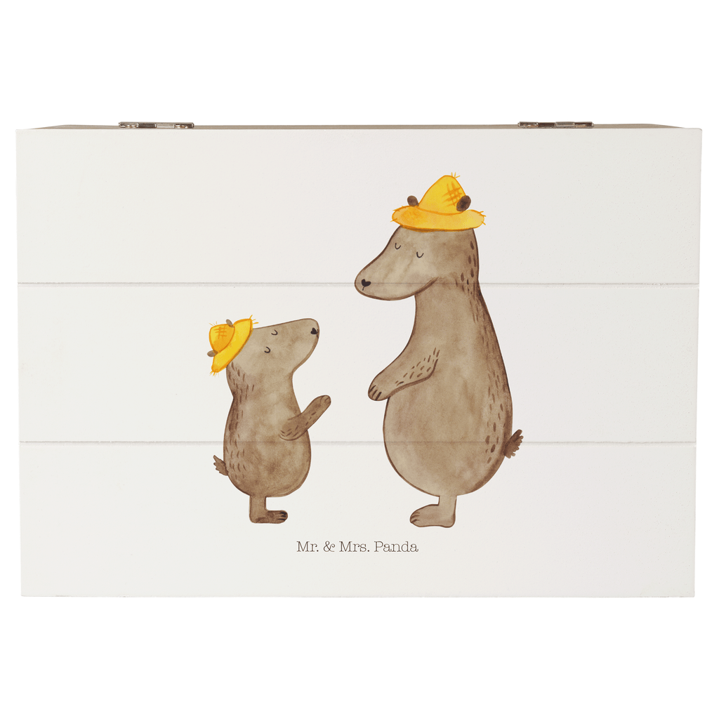 Holzkiste Bären mit Hut Holzkiste, Kiste, Schatzkiste, Truhe, Schatulle, XXL, Erinnerungsbox, Erinnerungskiste, Dekokiste, Aufbewahrungsbox, Familie, Vatertag, Muttertag, Bruder, Schwester, Mama, Papa, Oma, Opa, Bär, Bären, Vater, Papi, Paps, Dad, Daddy, Lieblingsmensch, Sohn, Söhne, Kind, Kinder, Vater-Sohn, Family, Vorbild