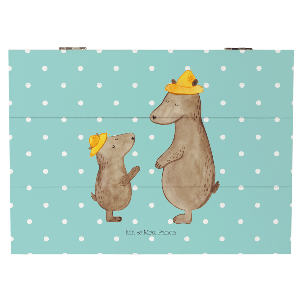 Holzkiste Bären mit Hut Holzkiste, Kiste, Schatzkiste, Truhe, Schatulle, XXL, Erinnerungsbox, Erinnerungskiste, Dekokiste, Aufbewahrungsbox, Familie, Vatertag, Muttertag, Bruder, Schwester, Mama, Papa, Oma, Opa, Bär, Bären, Vater, Papi, Paps, Dad, Daddy, Lieblingsmensch, Sohn, Söhne, Kind, Kinder, Vater-Sohn, Family, Vorbild