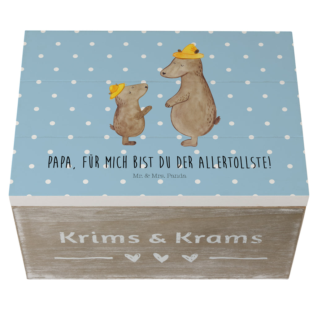 Holzkiste Bären mit Hut Holzkiste, Kiste, Schatzkiste, Truhe, Schatulle, XXL, Erinnerungsbox, Erinnerungskiste, Dekokiste, Aufbewahrungsbox, Familie, Vatertag, Muttertag, Bruder, Schwester, Mama, Papa, Oma, Opa, Bär, Bären, Vater, Papi, Paps, Dad, Daddy, Lieblingsmensch, Sohn, Söhne, Kind, Kinder, Vater-Sohn, Family, Vorbild