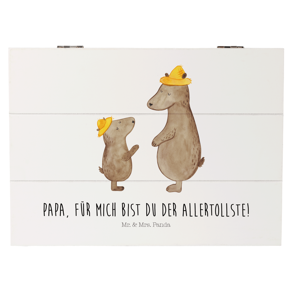 Holzkiste Bären mit Hut Holzkiste, Kiste, Schatzkiste, Truhe, Schatulle, XXL, Erinnerungsbox, Erinnerungskiste, Dekokiste, Aufbewahrungsbox, Familie, Vatertag, Muttertag, Bruder, Schwester, Mama, Papa, Oma, Opa, Bär, Bären, Vater, Papi, Paps, Dad, Daddy, Lieblingsmensch, Sohn, Söhne, Kind, Kinder, Vater-Sohn, Family, Vorbild