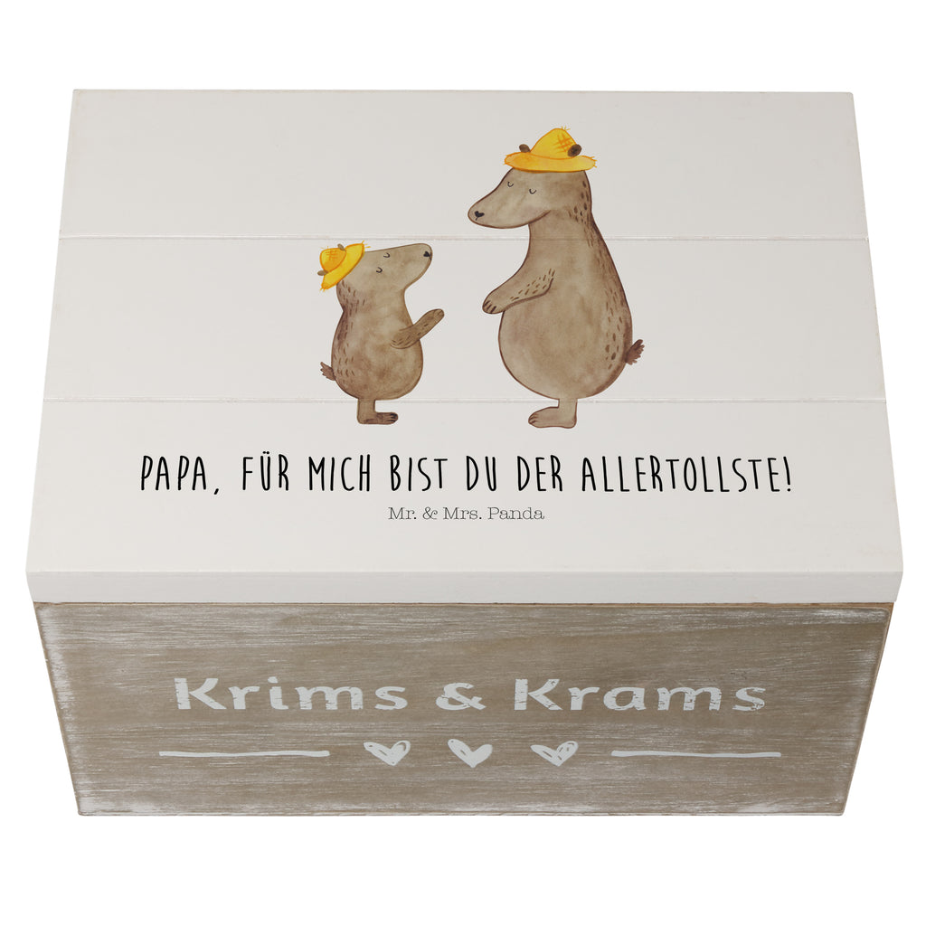 Holzkiste Bären mit Hut Holzkiste, Kiste, Schatzkiste, Truhe, Schatulle, XXL, Erinnerungsbox, Erinnerungskiste, Dekokiste, Aufbewahrungsbox, Familie, Vatertag, Muttertag, Bruder, Schwester, Mama, Papa, Oma, Opa, Bär, Bären, Vater, Papi, Paps, Dad, Daddy, Lieblingsmensch, Sohn, Söhne, Kind, Kinder, Vater-Sohn, Family, Vorbild