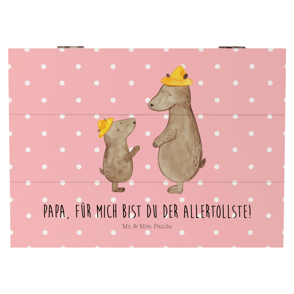 Holzkiste Bären mit Hut Holzkiste, Kiste, Schatzkiste, Truhe, Schatulle, XXL, Erinnerungsbox, Erinnerungskiste, Dekokiste, Aufbewahrungsbox, Familie, Vatertag, Muttertag, Bruder, Schwester, Mama, Papa, Oma, Opa, Bär, Bären, Vater, Papi, Paps, Dad, Daddy, Lieblingsmensch, Sohn, Söhne, Kind, Kinder, Vater-Sohn, Family, Vorbild