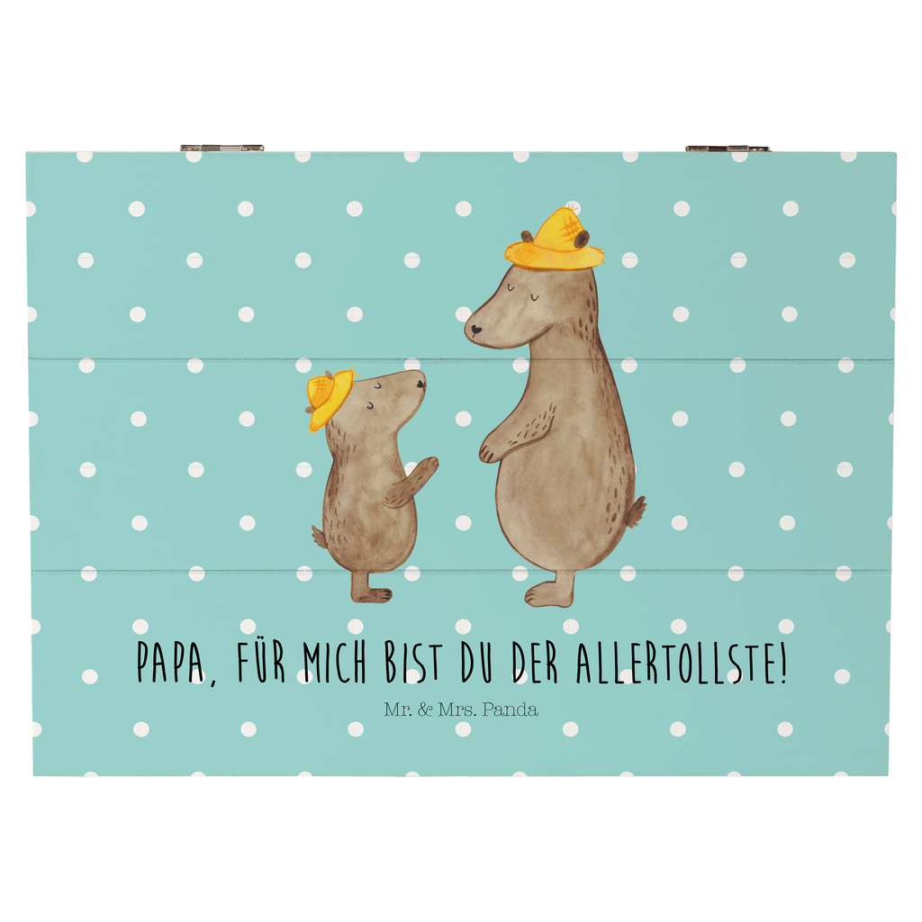 Holzkiste Bären mit Hut Holzkiste, Kiste, Schatzkiste, Truhe, Schatulle, XXL, Erinnerungsbox, Erinnerungskiste, Dekokiste, Aufbewahrungsbox, Familie, Vatertag, Muttertag, Bruder, Schwester, Mama, Papa, Oma, Opa, Bär, Bären, Vater, Papi, Paps, Dad, Daddy, Lieblingsmensch, Sohn, Söhne, Kind, Kinder, Vater-Sohn, Family, Vorbild