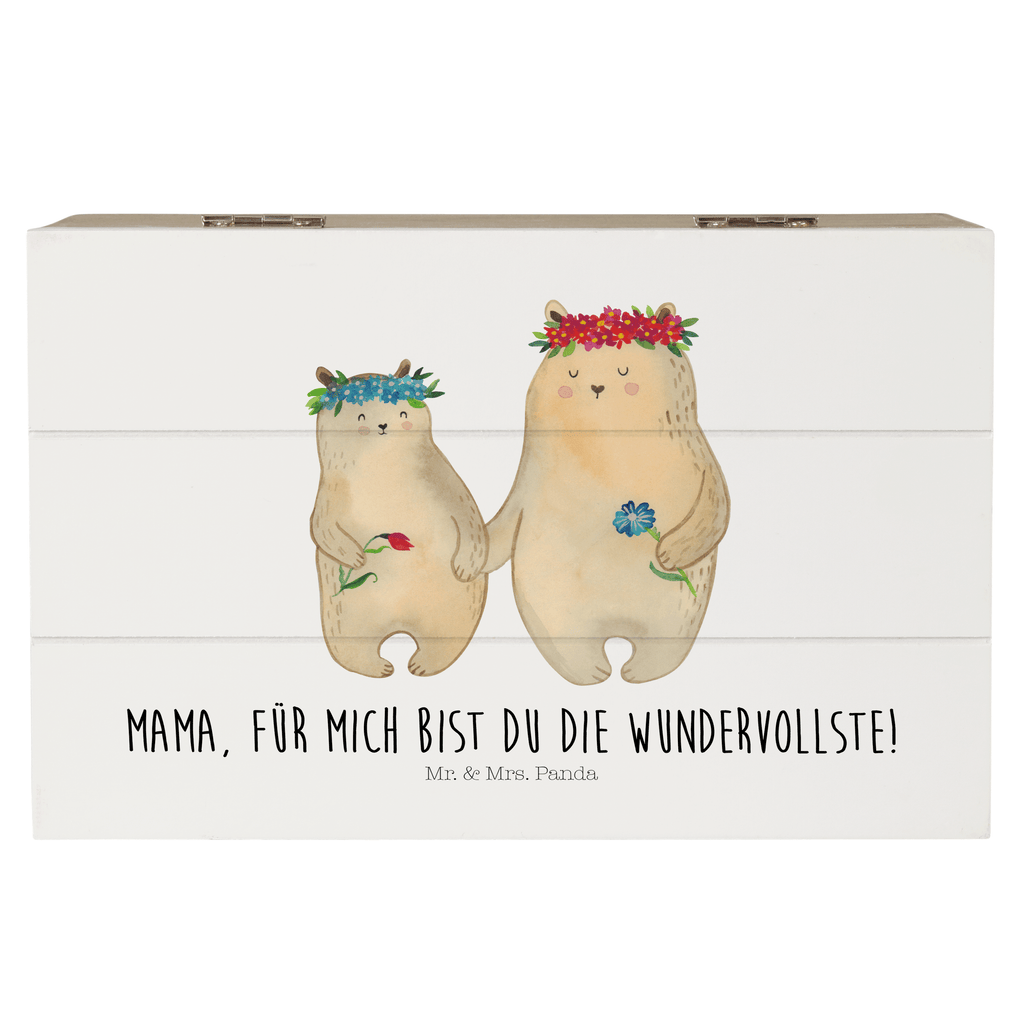 Holzkiste Bären mit Blumenkranz Holzkiste, Kiste, Schatzkiste, Truhe, Schatulle, XXL, Erinnerungsbox, Erinnerungskiste, Dekokiste, Aufbewahrungsbox, Familie, Vatertag, Muttertag, Bruder, Schwester, Mama, Papa, Oma, Opa, Bär, Bären, Mutter, Mutti, Mami, Lieblingsmensch, Lieblingsmama, beste Mutter, weltbeste Mama, Geschenk Mama. Muttertag, Tochter, Kind, Kinder, Töchter, Family, Vorbild