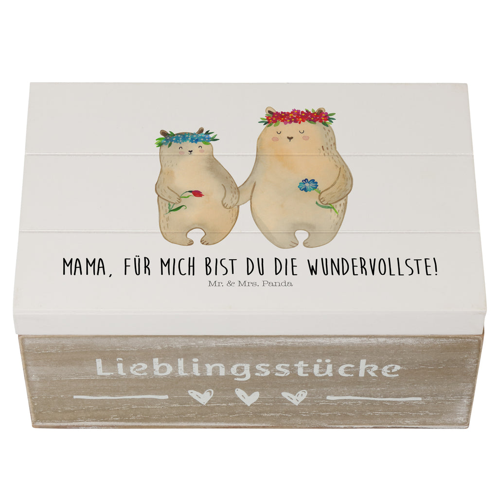 Holzkiste Bären mit Blumenkranz Holzkiste, Kiste, Schatzkiste, Truhe, Schatulle, XXL, Erinnerungsbox, Erinnerungskiste, Dekokiste, Aufbewahrungsbox, Familie, Vatertag, Muttertag, Bruder, Schwester, Mama, Papa, Oma, Opa, Bär, Bären, Mutter, Mutti, Mami, Lieblingsmensch, Lieblingsmama, beste Mutter, weltbeste Mama, Geschenk Mama. Muttertag, Tochter, Kind, Kinder, Töchter, Family, Vorbild