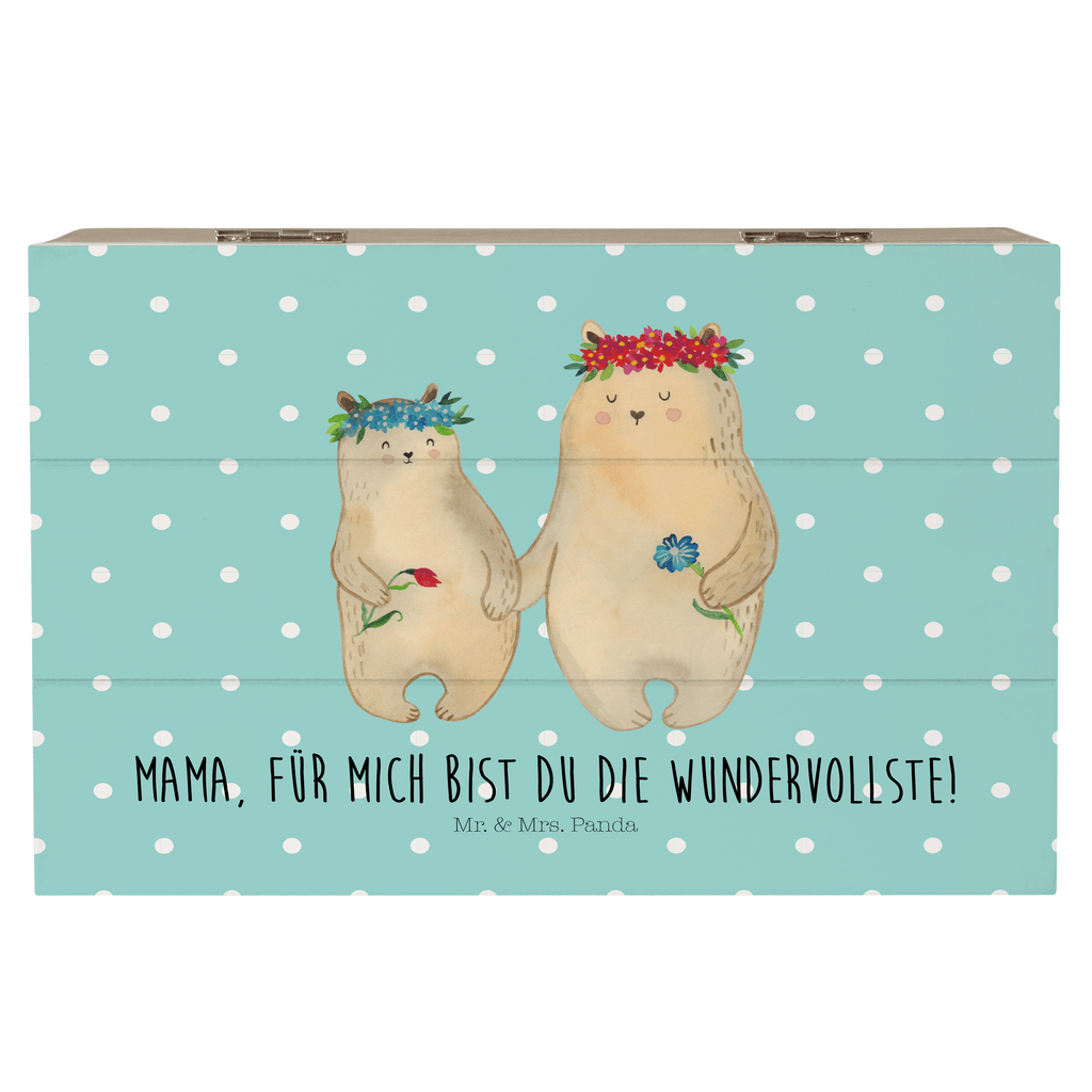 Holzkiste Bären mit Blumenkranz Holzkiste, Kiste, Schatzkiste, Truhe, Schatulle, XXL, Erinnerungsbox, Erinnerungskiste, Dekokiste, Aufbewahrungsbox, Familie, Vatertag, Muttertag, Bruder, Schwester, Mama, Papa, Oma, Opa, Bär, Bären, Mutter, Mutti, Mami, Lieblingsmensch, Lieblingsmama, beste Mutter, weltbeste Mama, Geschenk Mama. Muttertag, Tochter, Kind, Kinder, Töchter, Family, Vorbild