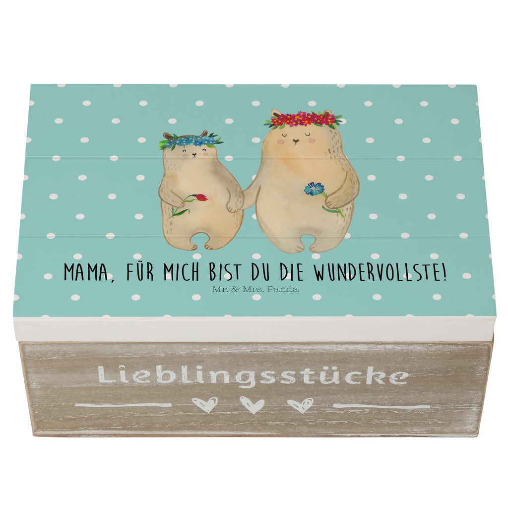 Holzkiste Bären mit Blumenkranz Holzkiste, Kiste, Schatzkiste, Truhe, Schatulle, XXL, Erinnerungsbox, Erinnerungskiste, Dekokiste, Aufbewahrungsbox, Familie, Vatertag, Muttertag, Bruder, Schwester, Mama, Papa, Oma, Opa, Bär, Bären, Mutter, Mutti, Mami, Lieblingsmensch, Lieblingsmama, beste Mutter, weltbeste Mama, Geschenk Mama. Muttertag, Tochter, Kind, Kinder, Töchter, Family, Vorbild