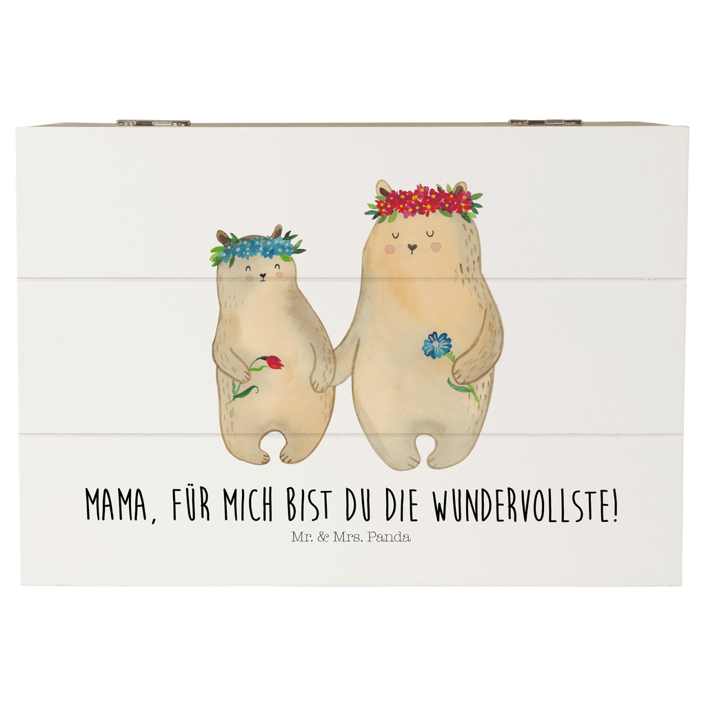 Holzkiste Bären mit Blumenkranz Holzkiste, Kiste, Schatzkiste, Truhe, Schatulle, XXL, Erinnerungsbox, Erinnerungskiste, Dekokiste, Aufbewahrungsbox, Familie, Vatertag, Muttertag, Bruder, Schwester, Mama, Papa, Oma, Opa, Bär, Bären, Mutter, Mutti, Mami, Lieblingsmensch, Lieblingsmama, beste Mutter, weltbeste Mama, Geschenk Mama. Muttertag, Tochter, Kind, Kinder, Töchter, Family, Vorbild