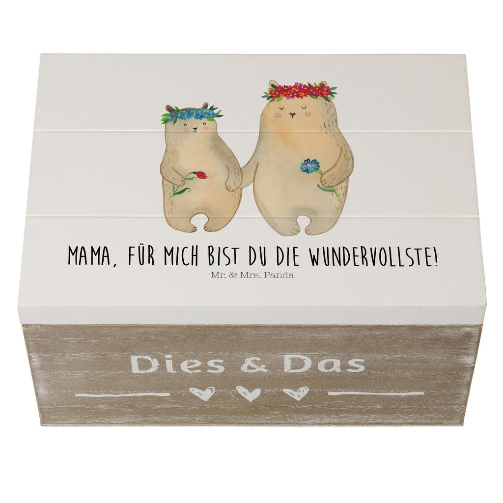 Holzkiste Bären mit Blumenkranz Holzkiste, Kiste, Schatzkiste, Truhe, Schatulle, XXL, Erinnerungsbox, Erinnerungskiste, Dekokiste, Aufbewahrungsbox, Familie, Vatertag, Muttertag, Bruder, Schwester, Mama, Papa, Oma, Opa, Bär, Bären, Mutter, Mutti, Mami, Lieblingsmensch, Lieblingsmama, beste Mutter, weltbeste Mama, Geschenk Mama. Muttertag, Tochter, Kind, Kinder, Töchter, Family, Vorbild