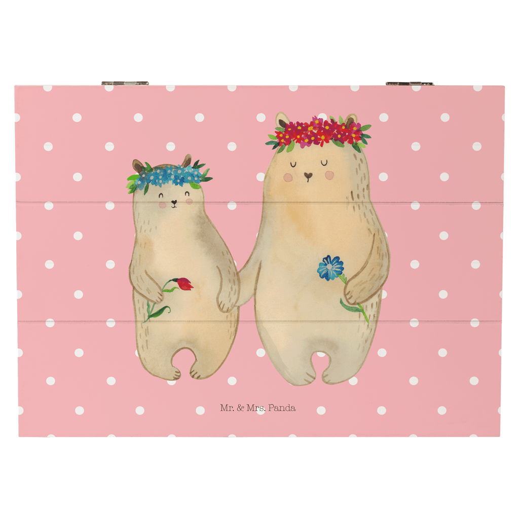 Holzkiste Bären mit Blumenkranz Holzkiste, Kiste, Schatzkiste, Truhe, Schatulle, XXL, Erinnerungsbox, Erinnerungskiste, Dekokiste, Aufbewahrungsbox, Familie, Vatertag, Muttertag, Bruder, Schwester, Mama, Papa, Oma, Opa, Bär, Bären, Mutter, Mutti, Mami, Lieblingsmensch, Lieblingsmama, beste Mutter, weltbeste Mama, Geschenk Mama. Muttertag, Tochter, Kind, Kinder, Töchter, Family, Vorbild