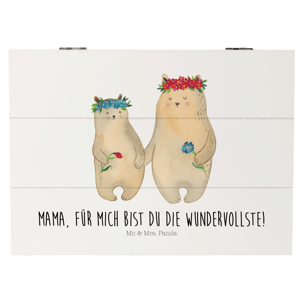 Holzkiste Bären mit Blumenkranz Holzkiste, Kiste, Schatzkiste, Truhe, Schatulle, XXL, Erinnerungsbox, Erinnerungskiste, Dekokiste, Aufbewahrungsbox, Familie, Vatertag, Muttertag, Bruder, Schwester, Mama, Papa, Oma, Opa, Bär, Bären, Mutter, Mutti, Mami, Lieblingsmensch, Lieblingsmama, beste Mutter, weltbeste Mama, Geschenk Mama. Muttertag, Tochter, Kind, Kinder, Töchter, Family, Vorbild