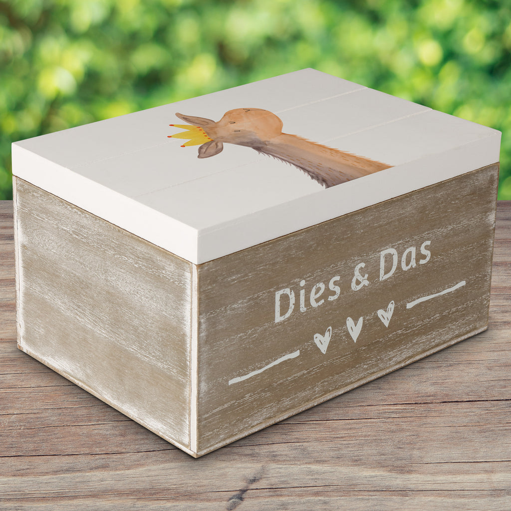 Holzkiste Lamakopf König Holzkiste, Kiste, Schatzkiste, Truhe, Schatulle, XXL, Erinnerungsbox, Erinnerungskiste, Dekokiste, Aufbewahrungsbox, Lama, Alpaka, Lamas, König, Königin, Freundin, Mama, Papa, Büro Kollege, Kollegin, Chef, Vorgesetzter, Abi, Abitur