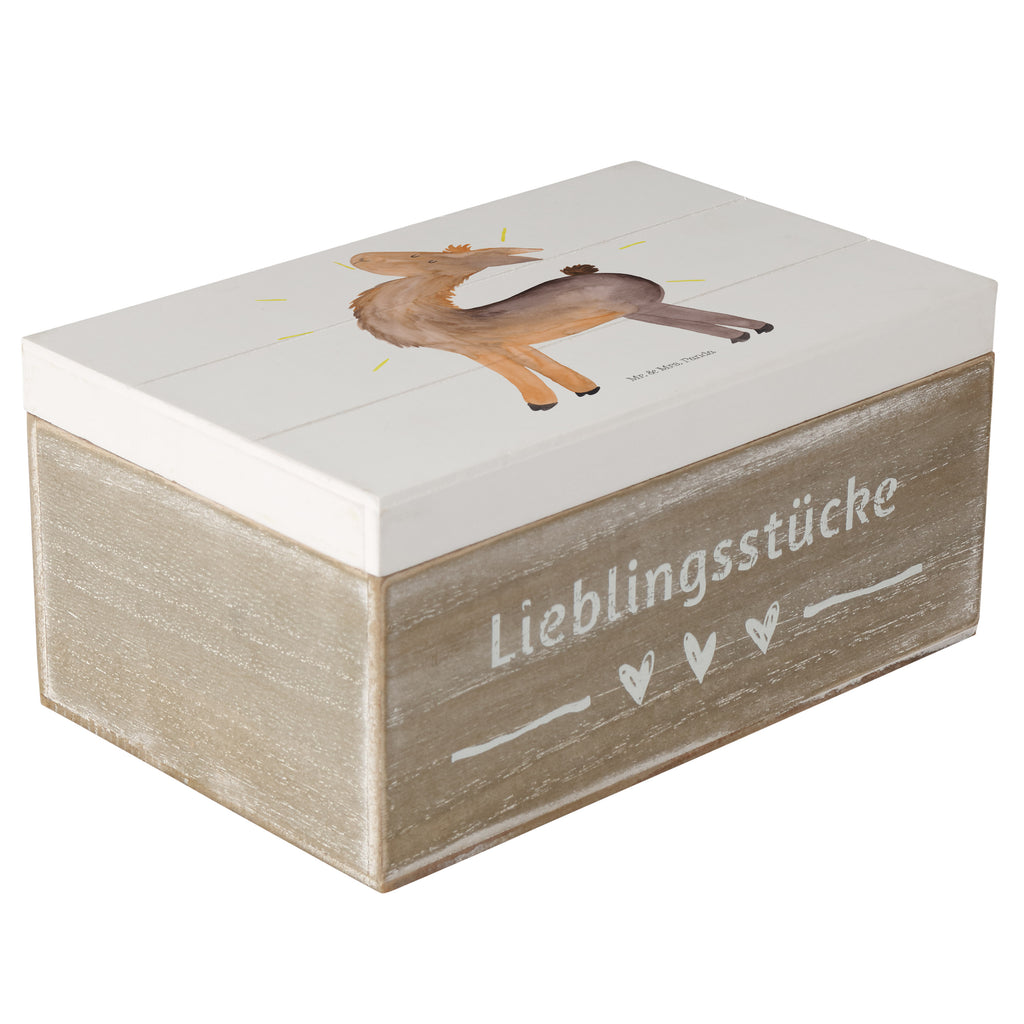 Holzkiste Lama stolz Holzkiste, Kiste, Schatzkiste, Truhe, Schatulle, XXL, Erinnerungsbox, Erinnerungskiste, Dekokiste, Aufbewahrungsbox, Lama, Alpaka, Lamas, Außenseiter, Anders, Neustart, stolz, Hippie, Freundin, Freundinnen, beste Freundin, Kumpel, Familie, Family