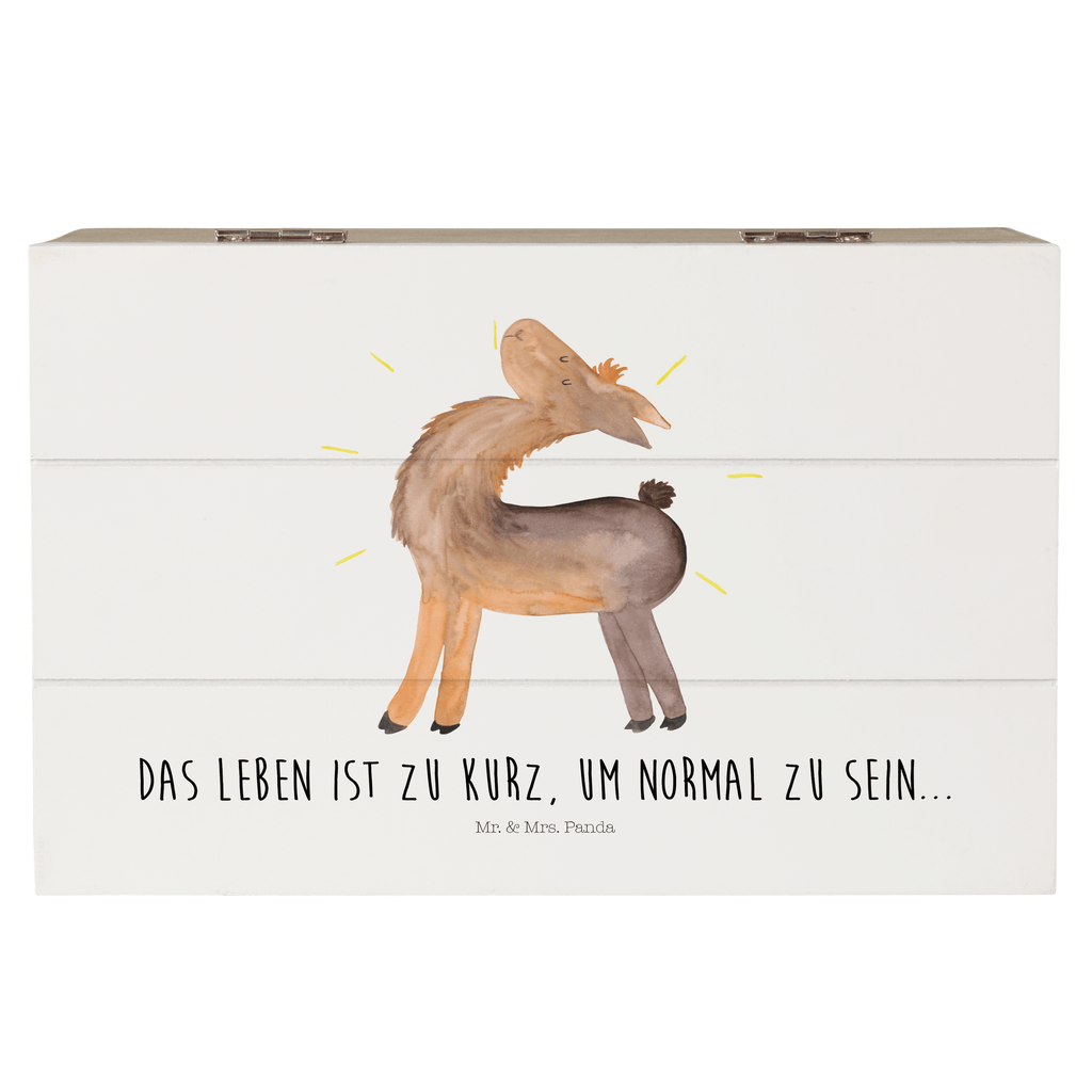 Holzkiste Lama stolz Holzkiste, Kiste, Schatzkiste, Truhe, Schatulle, XXL, Erinnerungsbox, Erinnerungskiste, Dekokiste, Aufbewahrungsbox, Lama, Alpaka, Lamas, Außenseiter, Anders, Neustart, stolz, Hippie, Freundin, Freundinnen, beste Freundin, Kumpel, Familie, Family