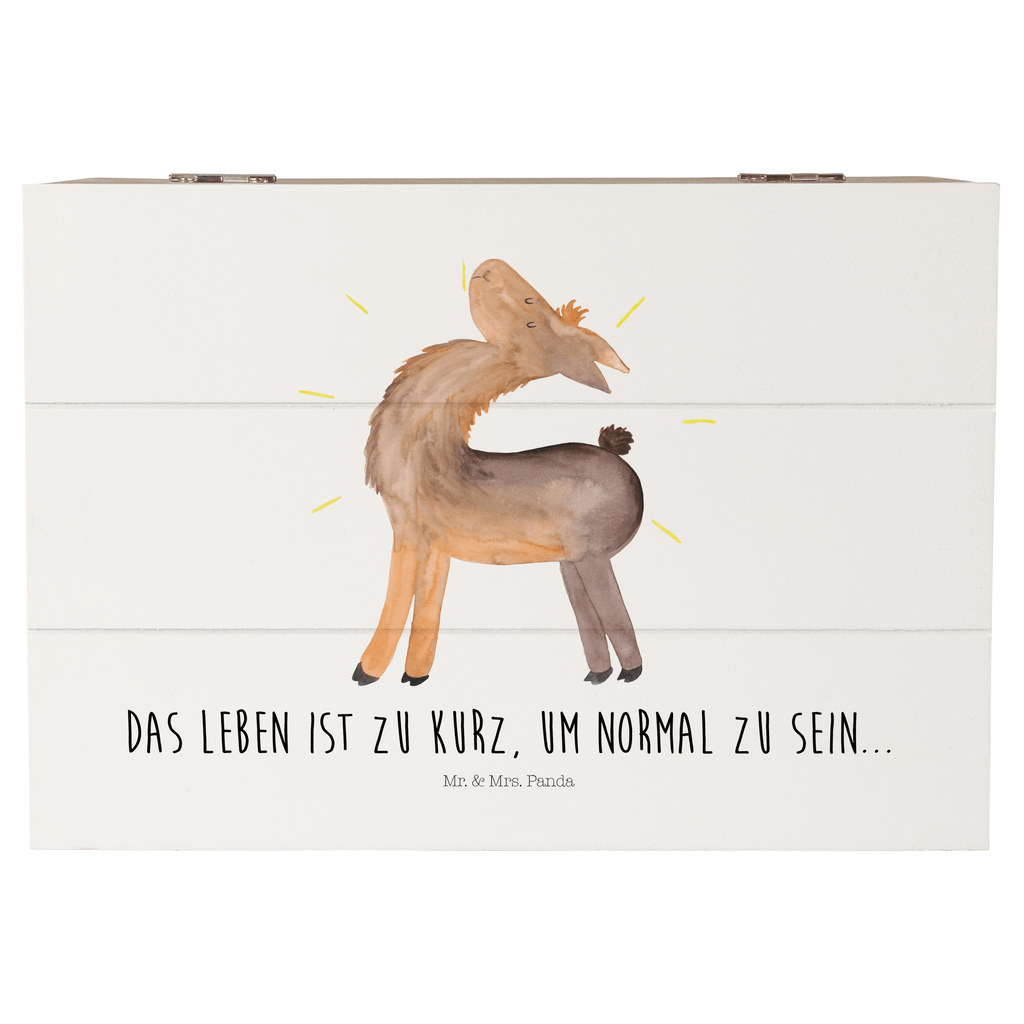 Holzkiste Lama stolz Holzkiste, Kiste, Schatzkiste, Truhe, Schatulle, XXL, Erinnerungsbox, Erinnerungskiste, Dekokiste, Aufbewahrungsbox, Lama, Alpaka, Lamas, Außenseiter, Anders, Neustart, stolz, Hippie, Freundin, Freundinnen, beste Freundin, Kumpel, Familie, Family