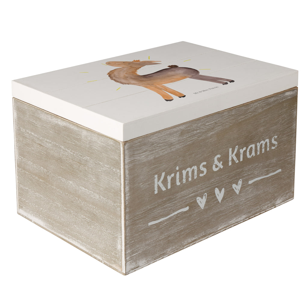 Holzkiste Lama stolz Holzkiste, Kiste, Schatzkiste, Truhe, Schatulle, XXL, Erinnerungsbox, Erinnerungskiste, Dekokiste, Aufbewahrungsbox, Lama, Alpaka, Lamas, Außenseiter, Anders, Neustart, stolz, Hippie, Freundin, Freundinnen, beste Freundin, Kumpel, Familie, Family