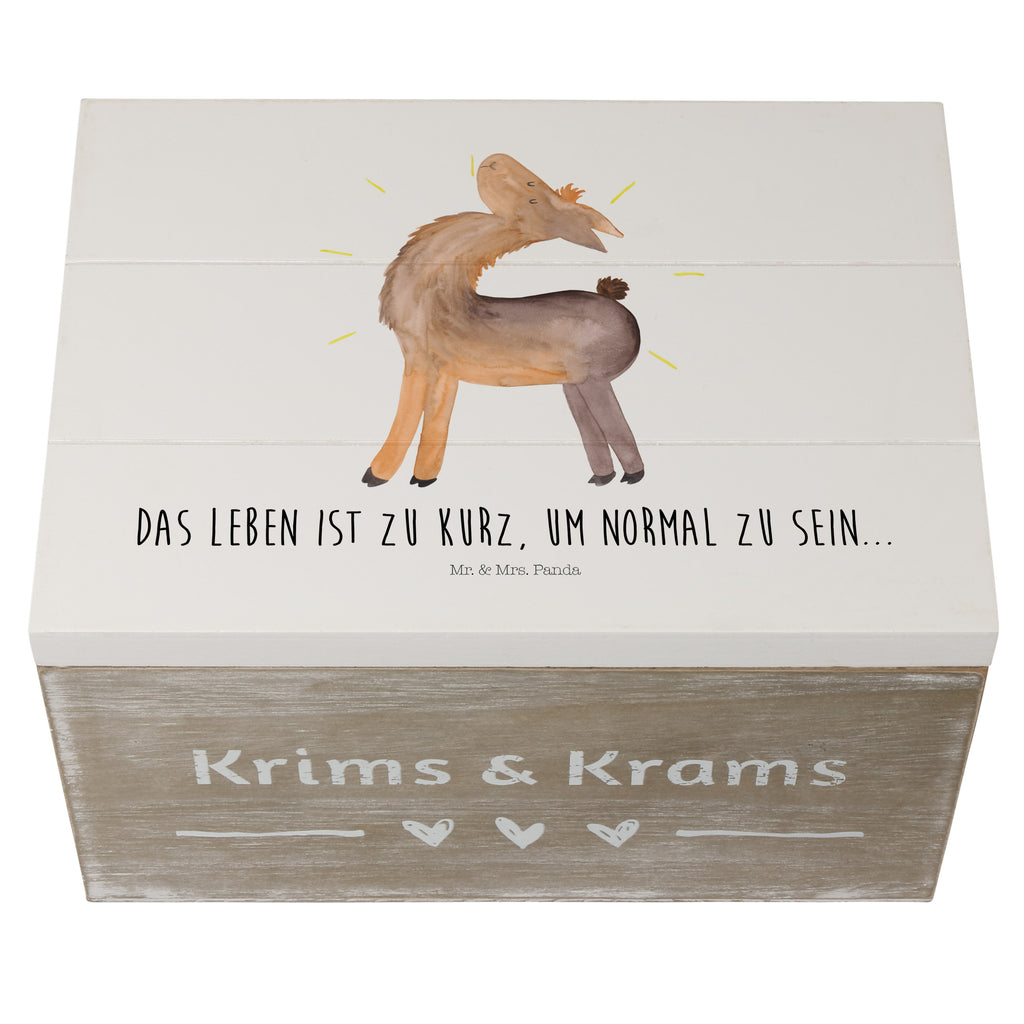 Holzkiste Lama stolz Holzkiste, Kiste, Schatzkiste, Truhe, Schatulle, XXL, Erinnerungsbox, Erinnerungskiste, Dekokiste, Aufbewahrungsbox, Lama, Alpaka, Lamas, Außenseiter, Anders, Neustart, stolz, Hippie, Freundin, Freundinnen, beste Freundin, Kumpel, Familie, Family