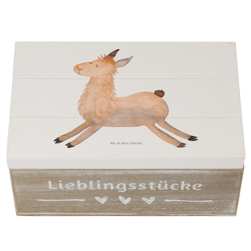 Holzkiste Lama springend Holzkiste, Kiste, Schatzkiste, Truhe, Schatulle, XXL, Erinnerungsbox, Erinnerungskiste, Dekokiste, Aufbewahrungsbox, Lama, Alpaka, Lamas, Lieblingstag, Happy day, fröhlich, Glück, Freundin, Liebeskummer, Neustart, guten Morgen, Start, Prüfung, Abitur