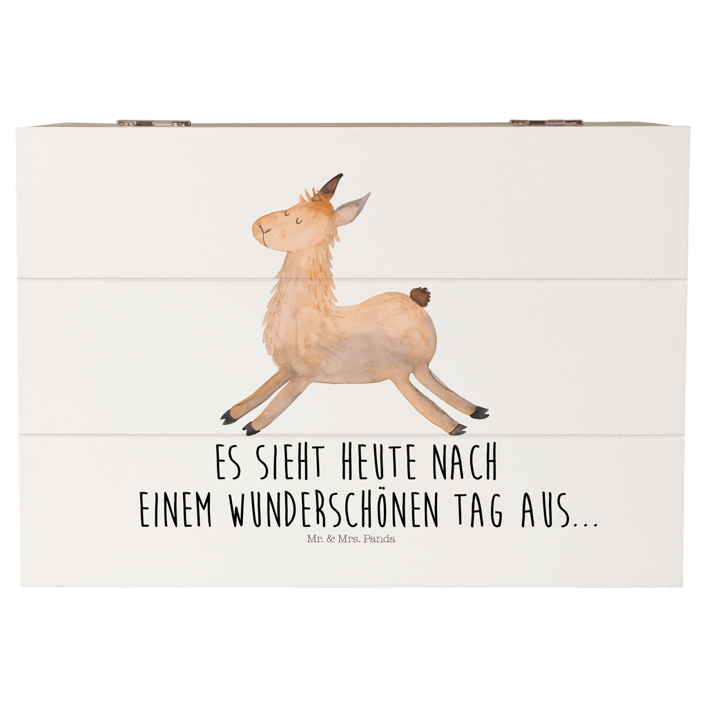 Holzkiste Lama springend Holzkiste, Kiste, Schatzkiste, Truhe, Schatulle, XXL, Erinnerungsbox, Erinnerungskiste, Dekokiste, Aufbewahrungsbox, Lama, Alpaka, Lamas, Lieblingstag, Happy day, fröhlich, Glück, Freundin, Liebeskummer, Neustart, guten Morgen, Start, Prüfung, Abitur