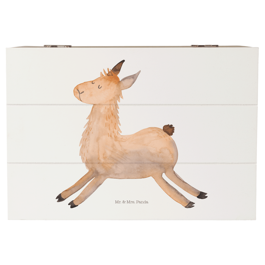 Holzkiste Lama springend Holzkiste, Kiste, Schatzkiste, Truhe, Schatulle, XXL, Erinnerungsbox, Erinnerungskiste, Dekokiste, Aufbewahrungsbox, Lama, Alpaka, Lamas, Lieblingstag, Happy day, fröhlich, Glück, Freundin, Liebeskummer, Neustart, guten Morgen, Start, Prüfung, Abitur