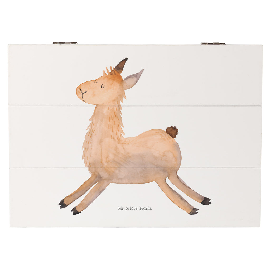 Holzkiste Lama springend Holzkiste, Kiste, Schatzkiste, Truhe, Schatulle, XXL, Erinnerungsbox, Erinnerungskiste, Dekokiste, Aufbewahrungsbox, Lama, Alpaka, Lamas, Lieblingstag, Happy day, fröhlich, Glück, Freundin, Liebeskummer, Neustart, guten Morgen, Start, Prüfung, Abitur