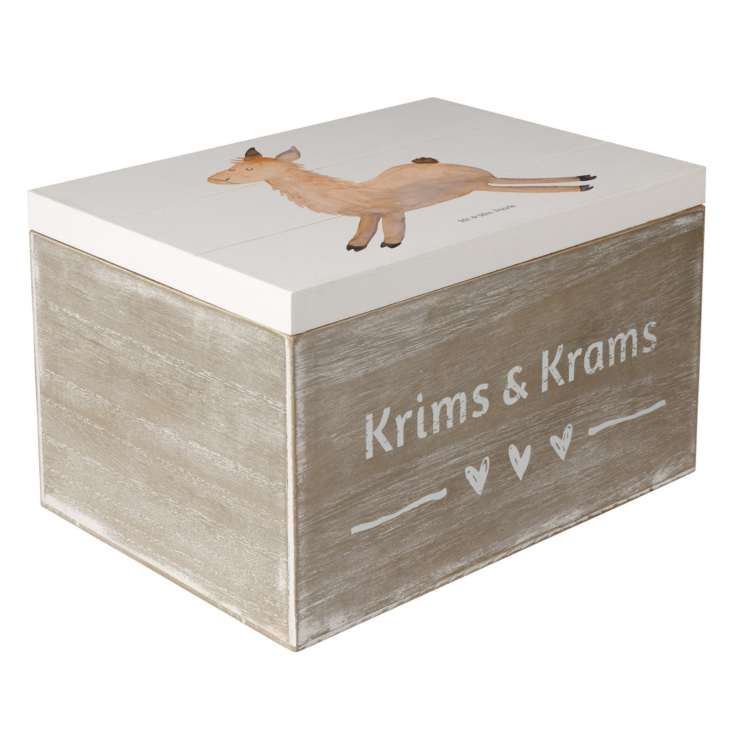 Holzkiste Lama springend Holzkiste, Kiste, Schatzkiste, Truhe, Schatulle, XXL, Erinnerungsbox, Erinnerungskiste, Dekokiste, Aufbewahrungsbox, Lama, Alpaka, Lamas, Lieblingstag, Happy day, fröhlich, Glück, Freundin, Liebeskummer, Neustart, guten Morgen, Start, Prüfung, Abitur