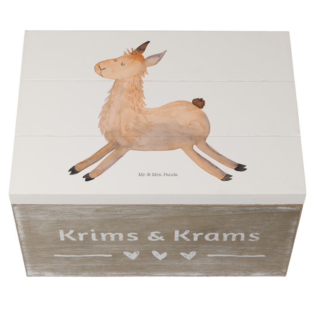 Holzkiste Lama springend Holzkiste, Kiste, Schatzkiste, Truhe, Schatulle, XXL, Erinnerungsbox, Erinnerungskiste, Dekokiste, Aufbewahrungsbox, Lama, Alpaka, Lamas, Lieblingstag, Happy day, fröhlich, Glück, Freundin, Liebeskummer, Neustart, guten Morgen, Start, Prüfung, Abitur
