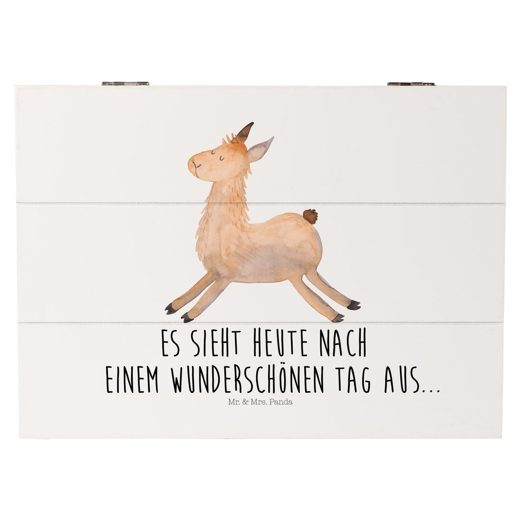 Holzkiste Lama springend Holzkiste, Kiste, Schatzkiste, Truhe, Schatulle, XXL, Erinnerungsbox, Erinnerungskiste, Dekokiste, Aufbewahrungsbox, Lama, Alpaka, Lamas, Lieblingstag, Happy day, fröhlich, Glück, Freundin, Liebeskummer, Neustart, guten Morgen, Start, Prüfung, Abitur