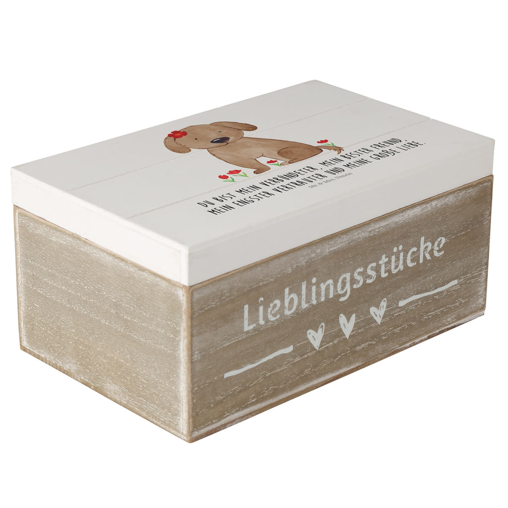 Holzkiste Hund Hundedame Holzkiste, Kiste, Schatzkiste, Truhe, Schatulle, XXL, Erinnerungsbox, Erinnerungskiste, Dekokiste, Aufbewahrungsbox, Hund, Hundemotiv, Haustier, Hunderasse, Tierliebhaber, Hundebesitzer, Sprüche, Hunde, Hundeliebe, Hundeglück, Liebe, Frauchen