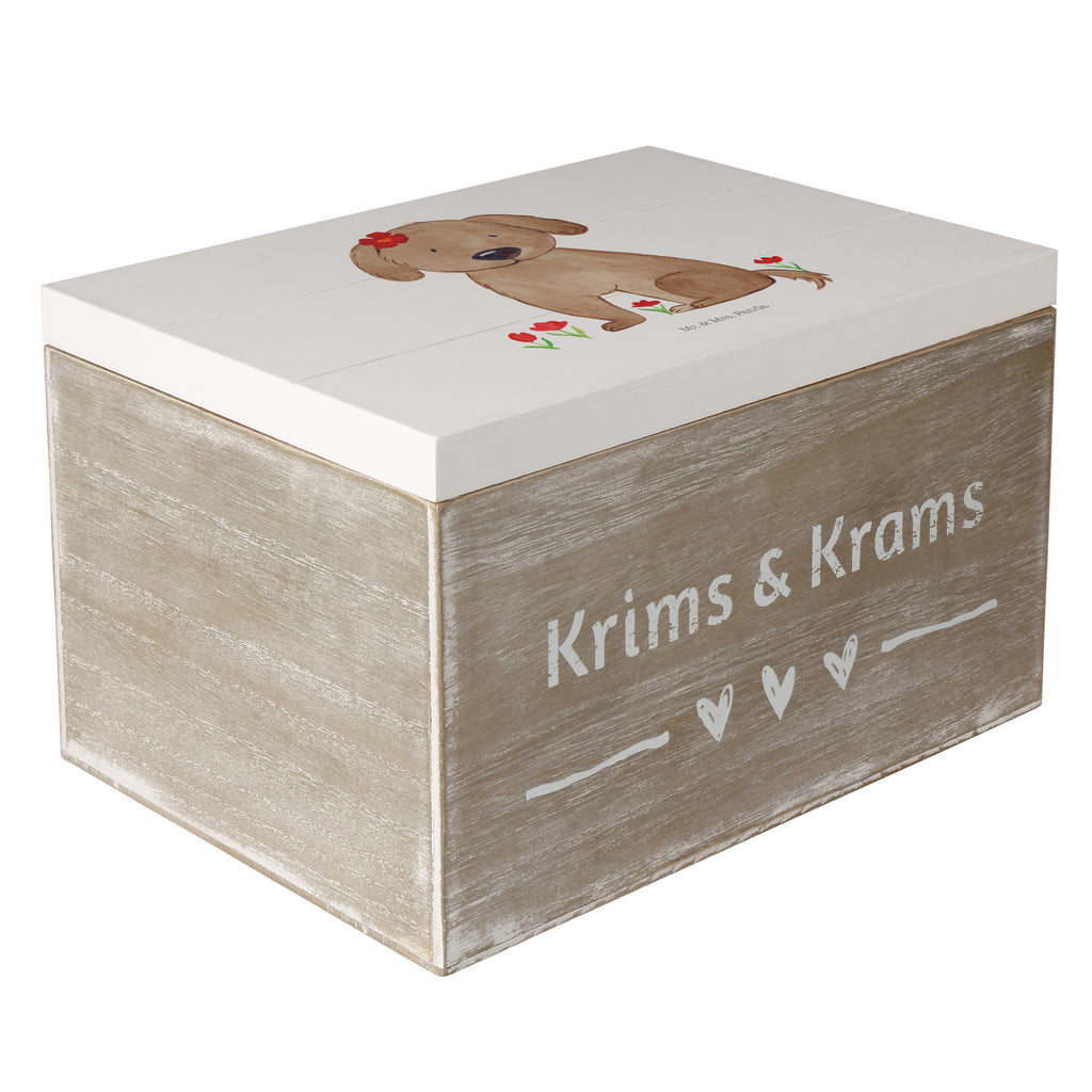 Holzkiste Hund Hundedame Holzkiste, Kiste, Schatzkiste, Truhe, Schatulle, XXL, Erinnerungsbox, Erinnerungskiste, Dekokiste, Aufbewahrungsbox, Hund, Hundemotiv, Haustier, Hunderasse, Tierliebhaber, Hundebesitzer, Sprüche, Hunde, Hundeliebe, Hundeglück, Liebe, Frauchen