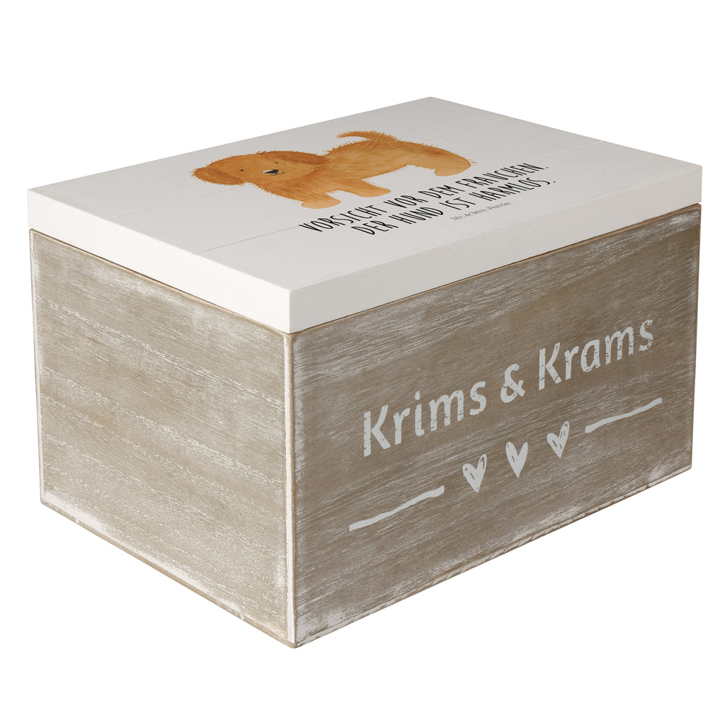 Holzkiste Hund flauschig Holzkiste, Kiste, Schatzkiste, Truhe, Schatulle, XXL, Erinnerungsbox, Erinnerungskiste, Dekokiste, Aufbewahrungsbox, Hund, Hundemotiv, Haustier, Hunderasse, Tierliebhaber, Hundebesitzer, Sprüche, Hunde, Frauchen, Hundemama, Hundeliebe