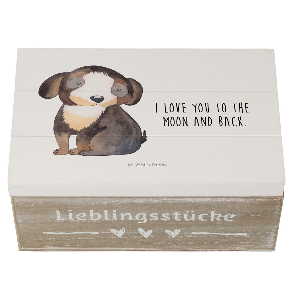 Holzkiste Hund entspannt Holzkiste, Kiste, Schatzkiste, Truhe, Schatulle, XXL, Erinnerungsbox, Erinnerungskiste, Dekokiste, Aufbewahrungsbox, Hund, Hundemotiv, Haustier, Hunderasse, Tierliebhaber, Hundebesitzer, Sprüche, schwarzer Hund, Hundeliebe, Liebe, Hundeglück