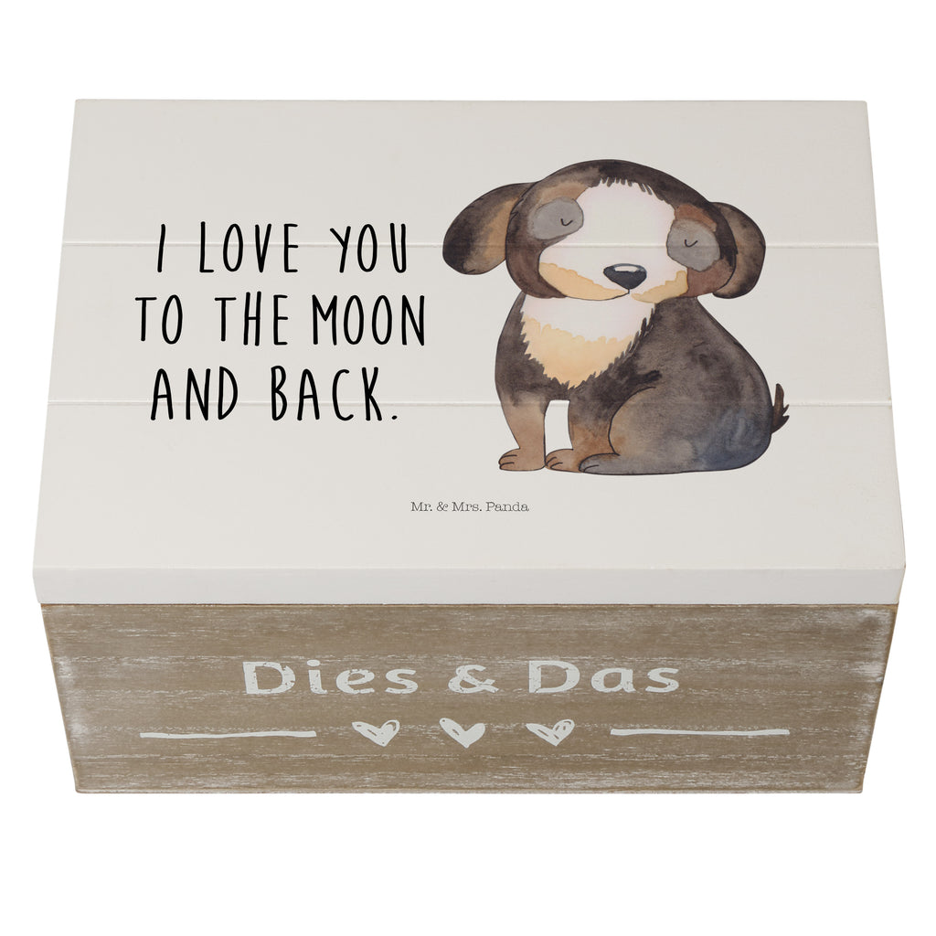 Holzkiste Hund entspannt Holzkiste, Kiste, Schatzkiste, Truhe, Schatulle, XXL, Erinnerungsbox, Erinnerungskiste, Dekokiste, Aufbewahrungsbox, Hund, Hundemotiv, Haustier, Hunderasse, Tierliebhaber, Hundebesitzer, Sprüche, schwarzer Hund, Hundeliebe, Liebe, Hundeglück