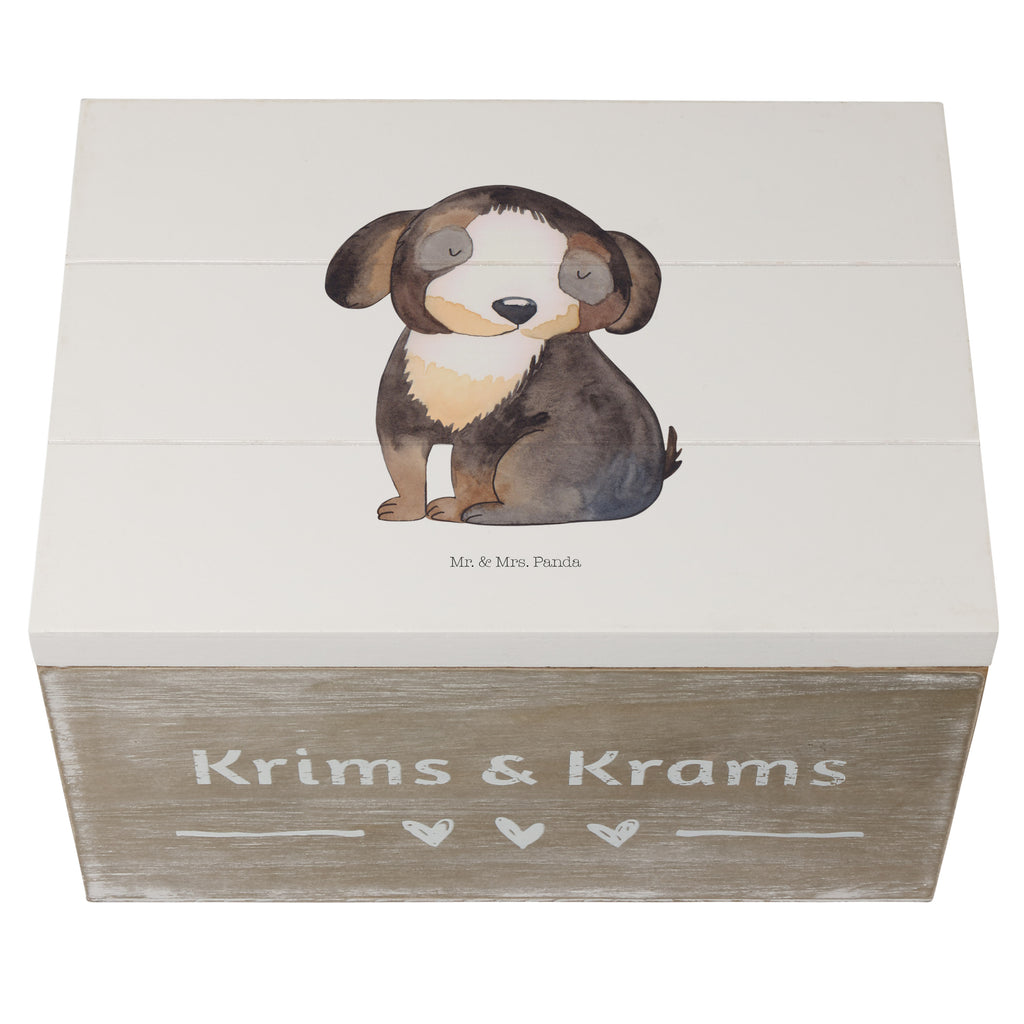 Holzkiste Hund entspannt Holzkiste, Kiste, Schatzkiste, Truhe, Schatulle, XXL, Erinnerungsbox, Erinnerungskiste, Dekokiste, Aufbewahrungsbox, Hund, Hundemotiv, Haustier, Hunderasse, Tierliebhaber, Hundebesitzer, Sprüche, schwarzer Hund, Hundeliebe, Liebe, Hundeglück