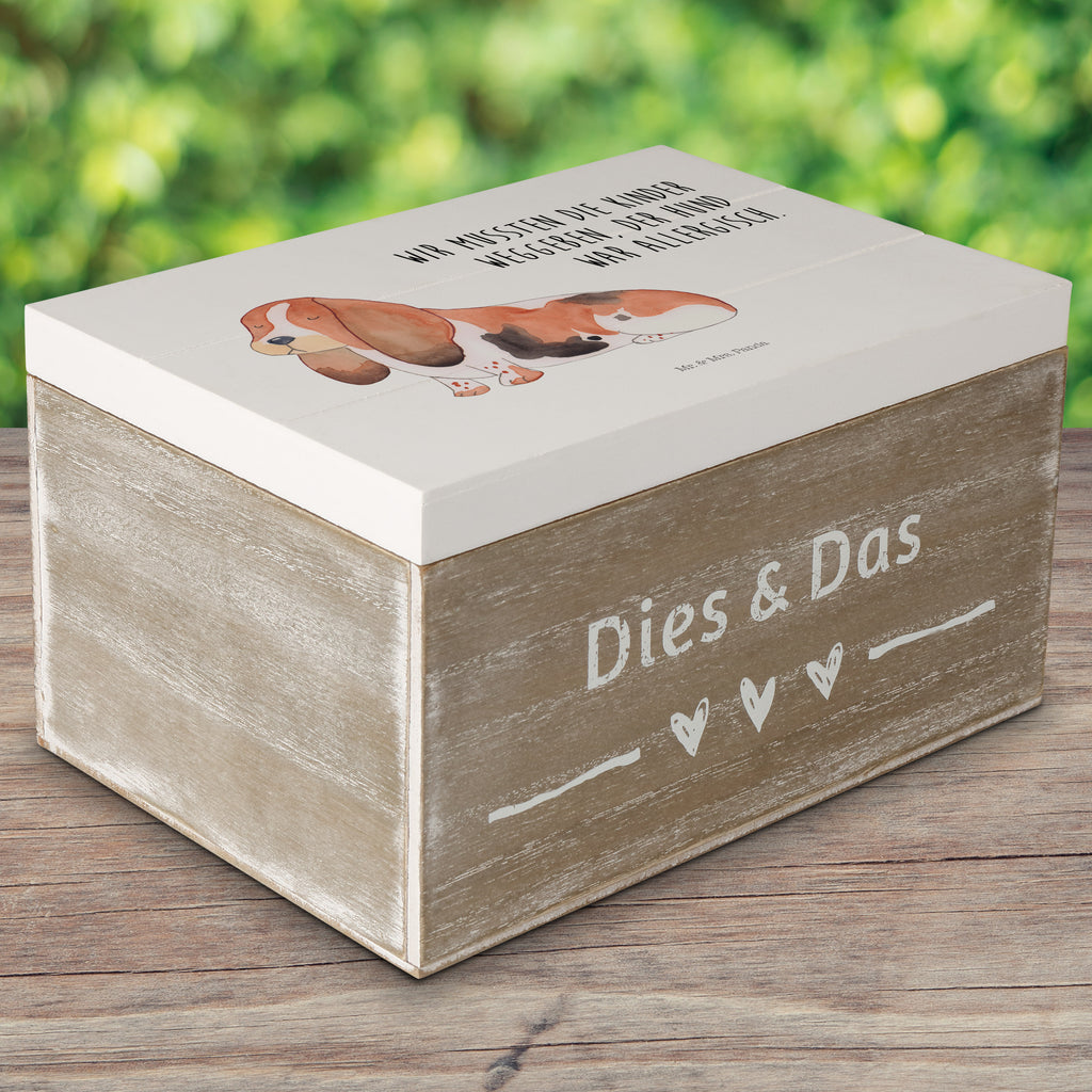 Holzkiste Hund Basset Hound Holzkiste, Kiste, Schatzkiste, Truhe, Schatulle, XXL, Erinnerungsbox, Erinnerungskiste, Dekokiste, Aufbewahrungsbox, Hund, Hundemotiv, Haustier, Hunderasse, Tierliebhaber, Hundebesitzer, Sprüche, Basset Hound, Basset, Hundeliebe, kinderlos