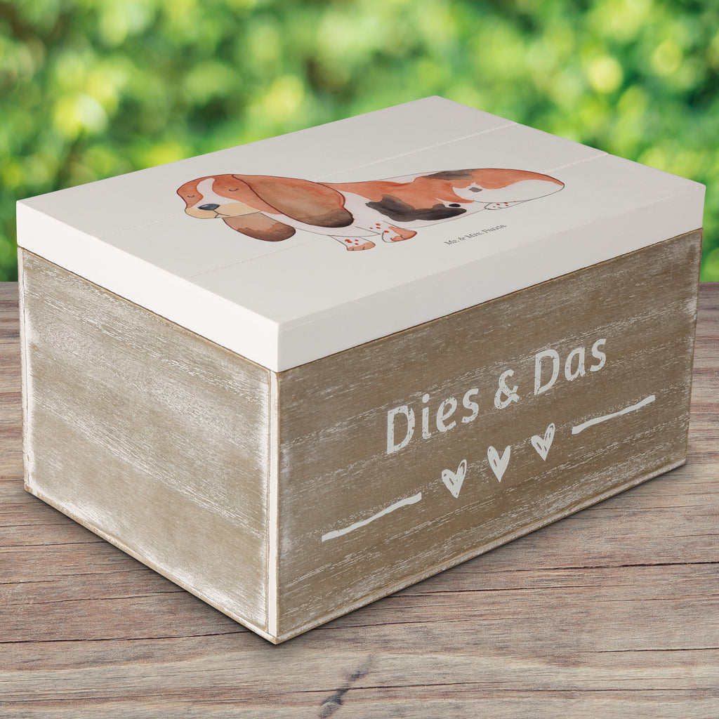 Holzkiste Hund Basset Hound Holzkiste, Kiste, Schatzkiste, Truhe, Schatulle, XXL, Erinnerungsbox, Erinnerungskiste, Dekokiste, Aufbewahrungsbox, Hund, Hundemotiv, Haustier, Hunderasse, Tierliebhaber, Hundebesitzer, Sprüche, Basset Hound, Basset, Hundeliebe, kinderlos