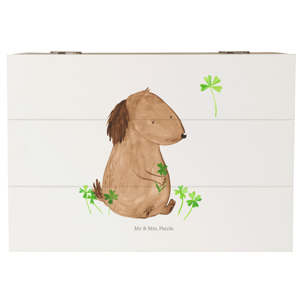 Holzkiste Hund Kleeblatt Holzkiste, Kiste, Schatzkiste, Truhe, Schatulle, XXL, Erinnerungsbox, Erinnerungskiste, Dekokiste, Aufbewahrungsbox, Hund, Hundemotiv, Haustier, Hunderasse, Tierliebhaber, Hundebesitzer, Sprüche, Kleeblatt, Glück, Tagträume, Motivation, Neuanfang, Geschenk, Glücksbringer, Selbstliebe, Achtsamkeit