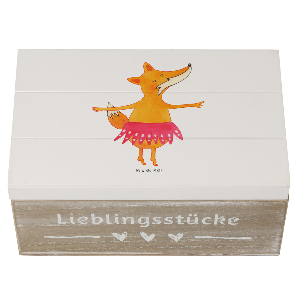 Holzkiste Fuchs Ballerina Holzkiste, Kiste, Schatzkiste, Truhe, Schatulle, XXL, Erinnerungsbox, Erinnerungskiste, Dekokiste, Aufbewahrungsbox, Fuchs, Fuchs Spruch, Füchse, Füchsin, Ballerina, Ballett, Tänzerin, Tanzen, Party, Einladung, Geburtstag