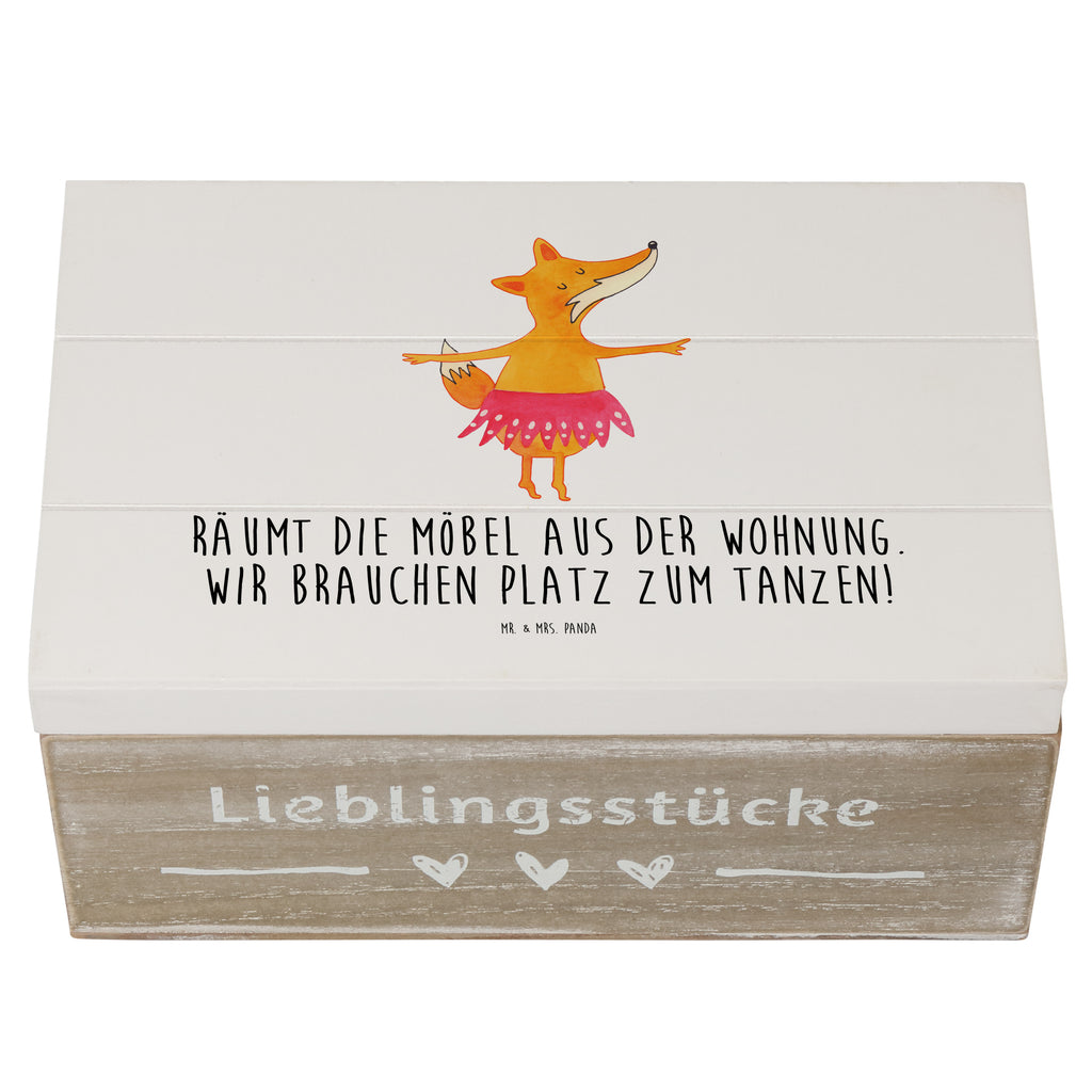 Holzkiste Fuchs Ballerina Holzkiste, Kiste, Schatzkiste, Truhe, Schatulle, XXL, Erinnerungsbox, Erinnerungskiste, Dekokiste, Aufbewahrungsbox, Fuchs, Fuchs Spruch, Füchse, Füchsin, Ballerina, Ballett, Tänzerin, Tanzen, Party, Einladung, Geburtstag