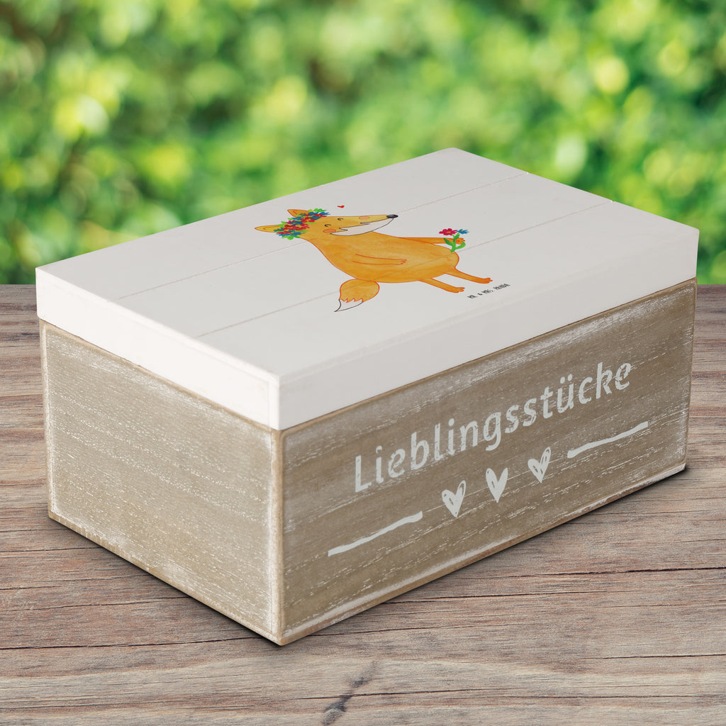 Holzkiste Fuchs Blumenliebe Holzkiste, Kiste, Schatzkiste, Truhe, Schatulle, XXL, Erinnerungsbox, Erinnerungskiste, Dekokiste, Aufbewahrungsbox, Fuchs, Füchse, Fox, Liebe, Freundin, Fuchsmädchen, Blumenmädchen, Freundinnen, Liebesbeweis, Blume, Blumen, Motivation, Freude, ich, mich, Selbstliebe