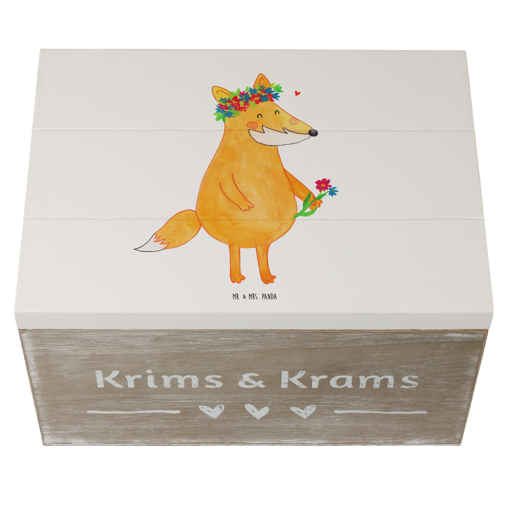 Holzkiste Fuchs Blumenliebe Holzkiste, Kiste, Schatzkiste, Truhe, Schatulle, XXL, Erinnerungsbox, Erinnerungskiste, Dekokiste, Aufbewahrungsbox, Fuchs, Füchse, Fox, Liebe, Freundin, Fuchsmädchen, Blumenmädchen, Freundinnen, Liebesbeweis, Blume, Blumen, Motivation, Freude, ich, mich, Selbstliebe