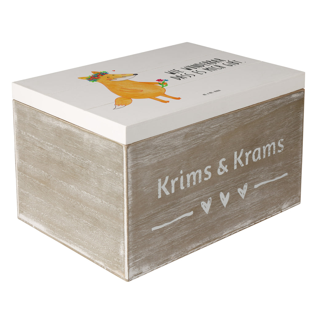 Holzkiste Fuchs Blumenliebe Holzkiste, Kiste, Schatzkiste, Truhe, Schatulle, XXL, Erinnerungsbox, Erinnerungskiste, Dekokiste, Aufbewahrungsbox, Fuchs, Füchse, Fox, Liebe, Freundin, Fuchsmädchen, Blumenmädchen, Freundinnen, Liebesbeweis, Blume, Blumen, Motivation, Freude, ich, mich, Selbstliebe